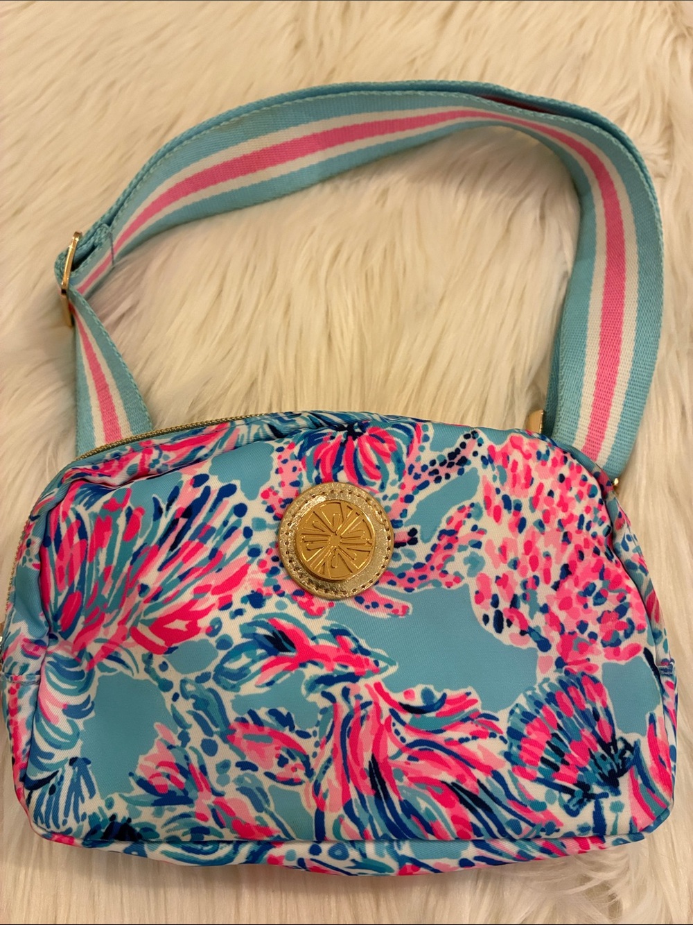 Lilly Pulitzer Floral Jeanie Crossbody Belt Bag